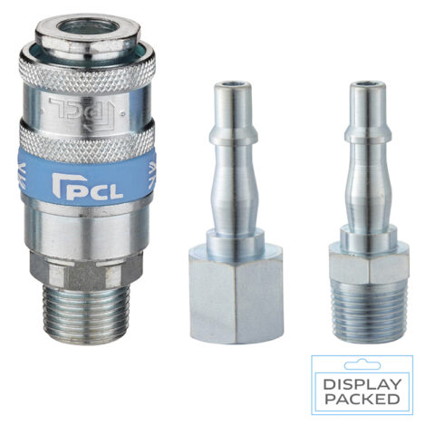 Airflow Coupling & Adaptor Kit, Coupling Male Thread R 1/4 (Display Packed)