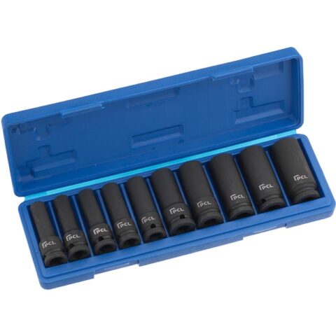 10 Piece Deep Impact Socket Set, 1/2" Drive