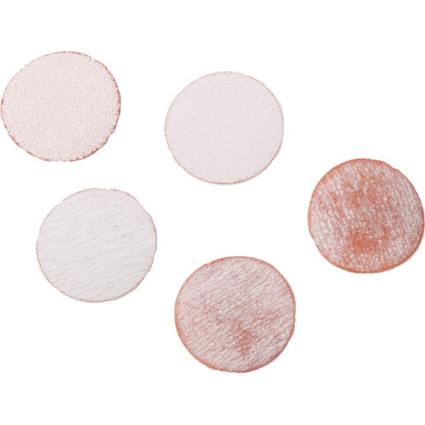 50mm (2") Sandpaper Discs, 60, 120, 240, 320 & 400 Grades (10 of each Grade plus 2" Backing Pad per Pack)