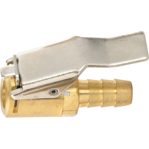 Euro Clip-On Tyre Valve Connector, 6.35mm (1/4) i/d Hose Tailpiece, Open End (RoHS Compliant)