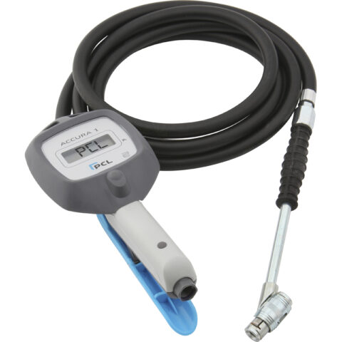 ACCURA 1 Tyre Inflator 0-174 psi, 2.7m Hose Twin Clip-on Connector