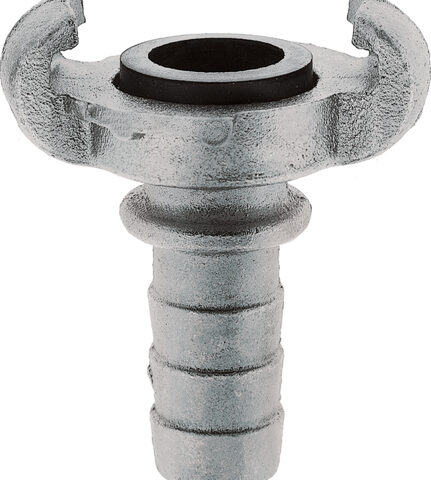 Hose Barb with Collar - Plated Iron
