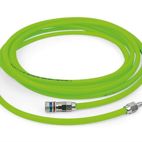 Straight Braided Hi-Vis Ester-based PUR hose with 320 eSafe Fittings - 10 Metre Coils