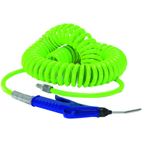 Spiral Hose Kits with Blow Gun Green Hi-Vis  32 mm Mandrel Size