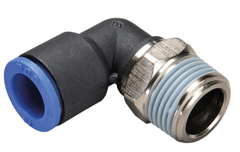 Black Swivel Elbow BSPT Male Thread CDMPL0603