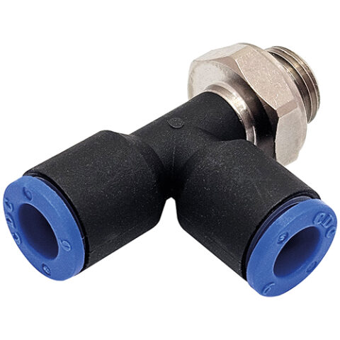 Swivel Run Tee BSPP Male with O-ring