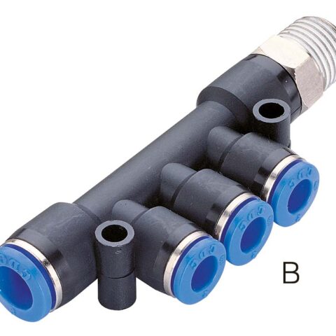 PKD BSPT Male Reducer Triple Branch Union