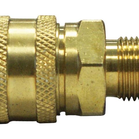 Unplated Brass Couplings BSPT Male - FKM Seal
