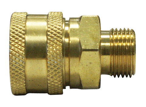 Unplated Brass Couplings BSPT Male - FKM Seal
