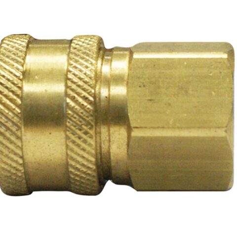 Unplated Brass Couplings BSPP Female - FKM Seal
