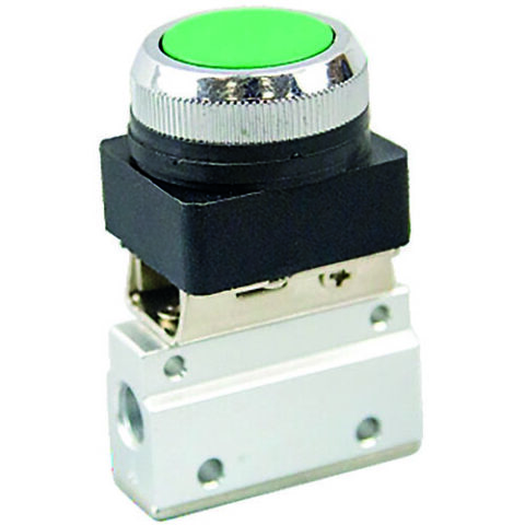 Push Button Spring Return Valve - Flat Button