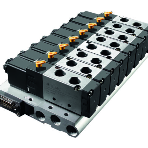 SR Series Integrated Manifold (Plug-In Type) C/W 5/2 Sol/Spring Valves