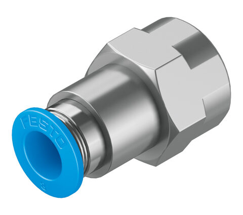 QSF Straight BSPP Female with External Hex (Sold in Qtys of 10)