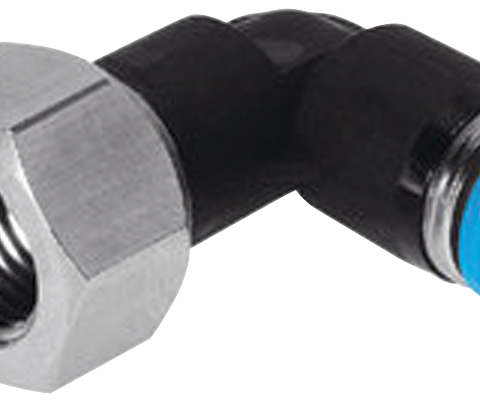 QSLF 360 deg ¼ Swivel Elbow BSPP Female with External Hex (Sold in Qtys of 10)