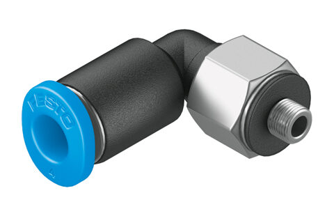 QSML - 360 deg Swivel Elbow Male Thread With External Hex (Sold in Qtys of 10)