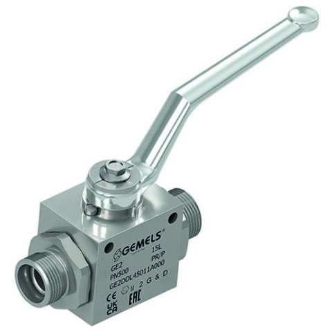 Gemels 2-Way Carbon Steel Ball Valve Light Series - Metric Male