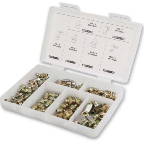 Assorted Grease Nipple Pack 80 Piece - Metric