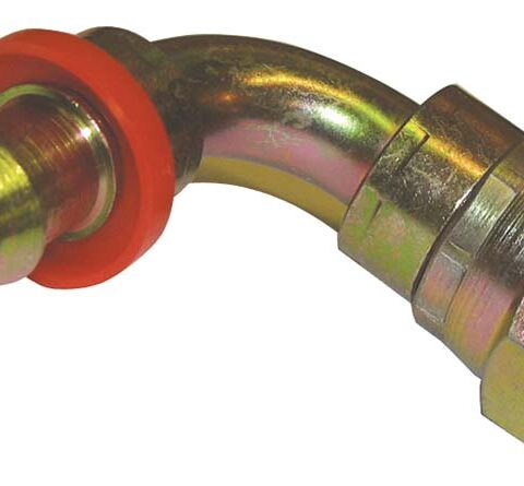 90 deg Swept Elbow Swivel Female / Hose Barb Female Thread
