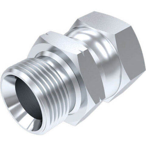 Straight Adaptor - Metric Male / BSPP Swivel Female