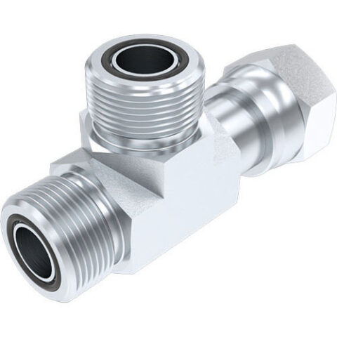 Equal Tee ORFS Male / ORFS Swivel Female