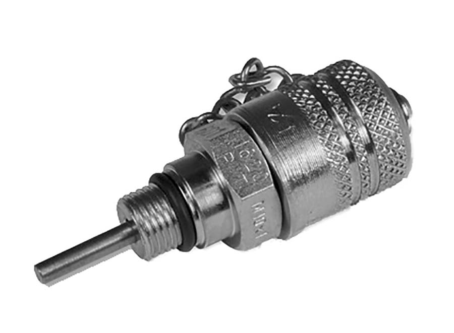 Pressure & Temperature Test Point with Valve - Male - NBR Seals