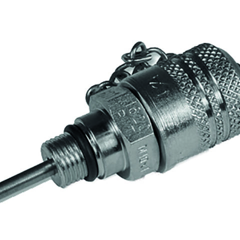 Pressure & Temperature Test Point with Valve - Male - NBR Seals