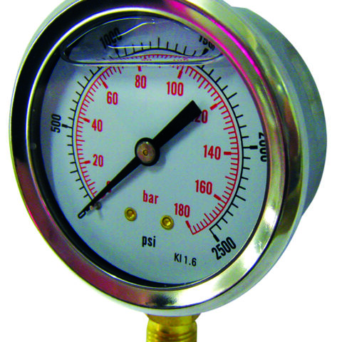 Glycerine Filled Pressure Gauge - 100 mm Gauge Diameter