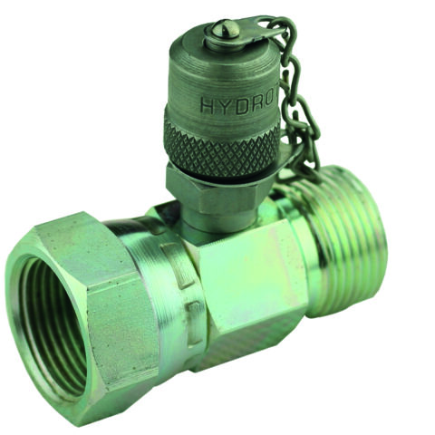 Inline Tee - JIC Male x 37 deg Cone Swivel Female