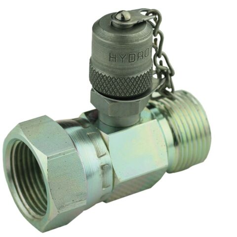 Inline Tee - BSPP Male x 60 deg Cone Swivel Female