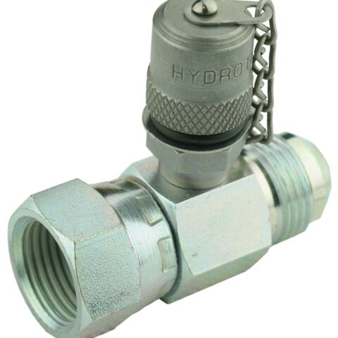 Inline Tee - JIC Male x 37 deg Cone Swivel Female