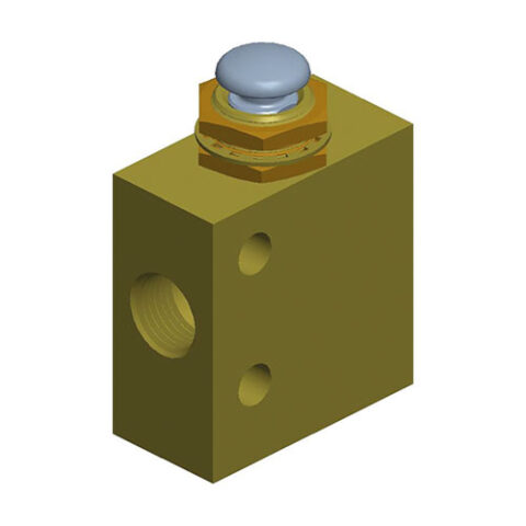 Push Button 3 Way Spring Return NPT