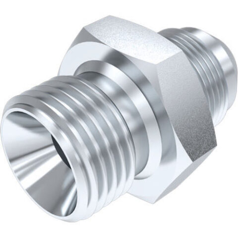 Straight Adaptor - BSPP Male 60 deg Cone / JIC Male