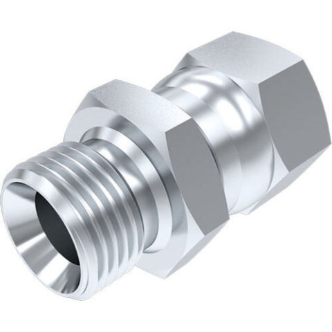 Straight Adaptor - BSPP Male 60 deg Cone / JIC Swivel Female