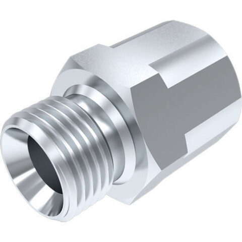 Straight Adaptor - BSPP Male 60 deg Cone / BSPP Fixed Female Extended