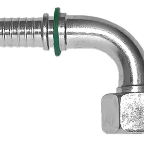 90 deg Swept Elbow 24 deg Cone - Metric Female