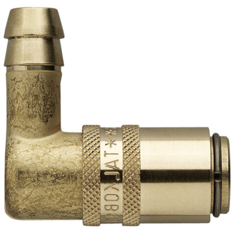 90 deg Hose Barb - European Profile - Valved