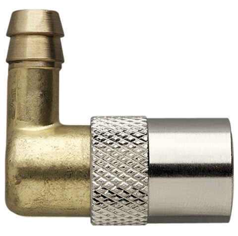 90 deg Hose Barb - Valved
