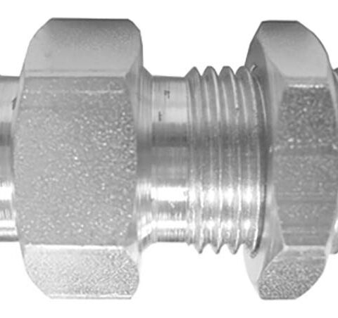 Straight Adaptor With Locknut - BSPP Male 60 deg Cone / BSPP Male Bulkhead