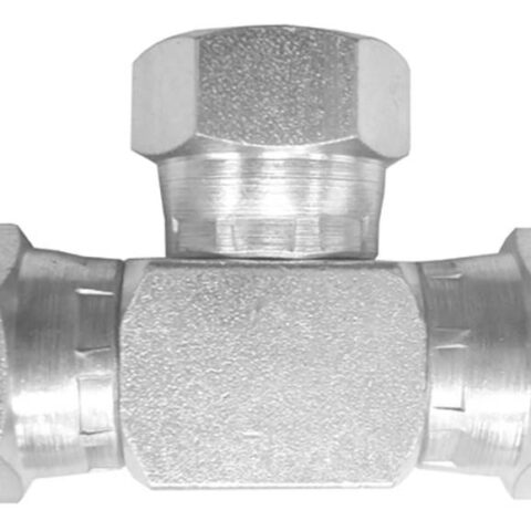Tee - BSPP Swivel Female 60 deg Cone
