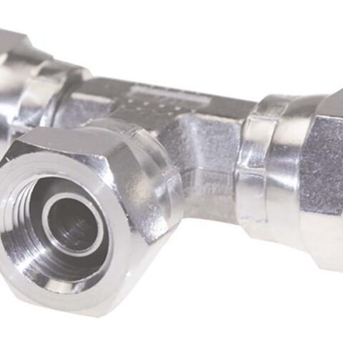 Tee - BSPP Swivel Female 60 Degree Cone