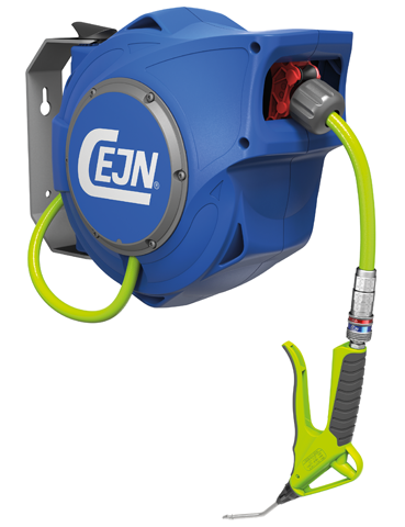Hi-Vis Hose Reel, Blow Gun, Coupling & Nipple Set