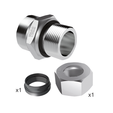 Stud Coupling Complete Form E BSPP male with sealing ring