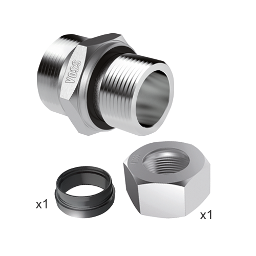 Stud Coupling Complete Form E BSPP male with sealing ring V24-SDSC-S14-G12E