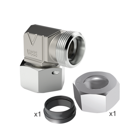 Swivel Elbow Metric Male / Female With O-Ring