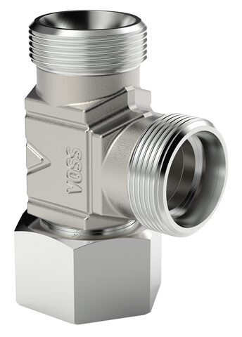 Swivel Run Tee Metric Male / Female With O-Ring