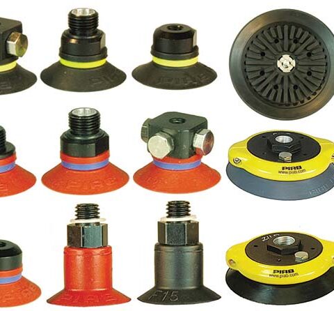 Flat Suction Cup with Cleats - Nitrile-PVC with Mesh Filter