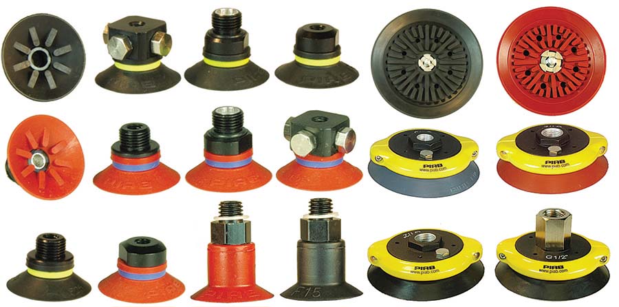 Flat Suction Cup with Cleats - Nitrile-PVC with Mesh Filter VAC-0101874