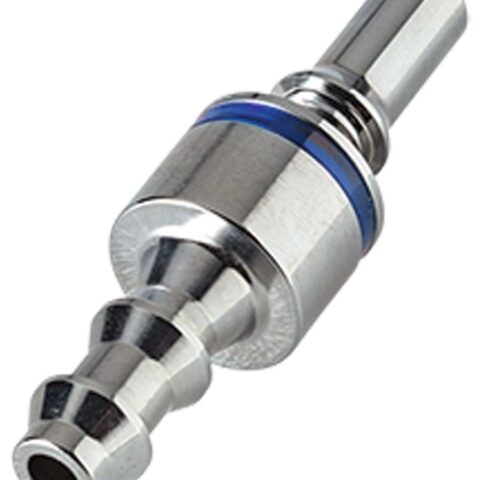 In-Line Hose Barb - Valved Coupling Insert Blue