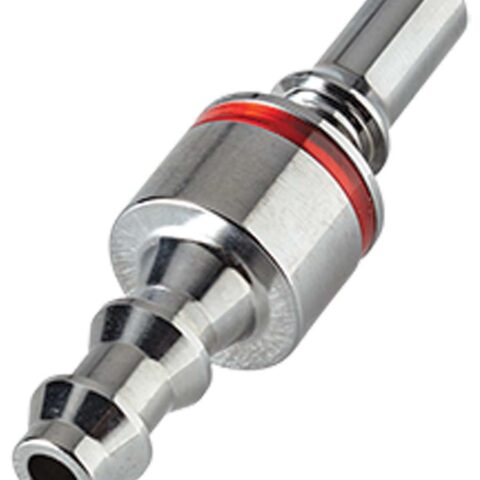 In-Line Hose Barb - Valved Coupling Insert Red
