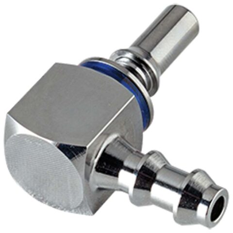 Hose Barb - Valved Elbow Coupling Insert Blue